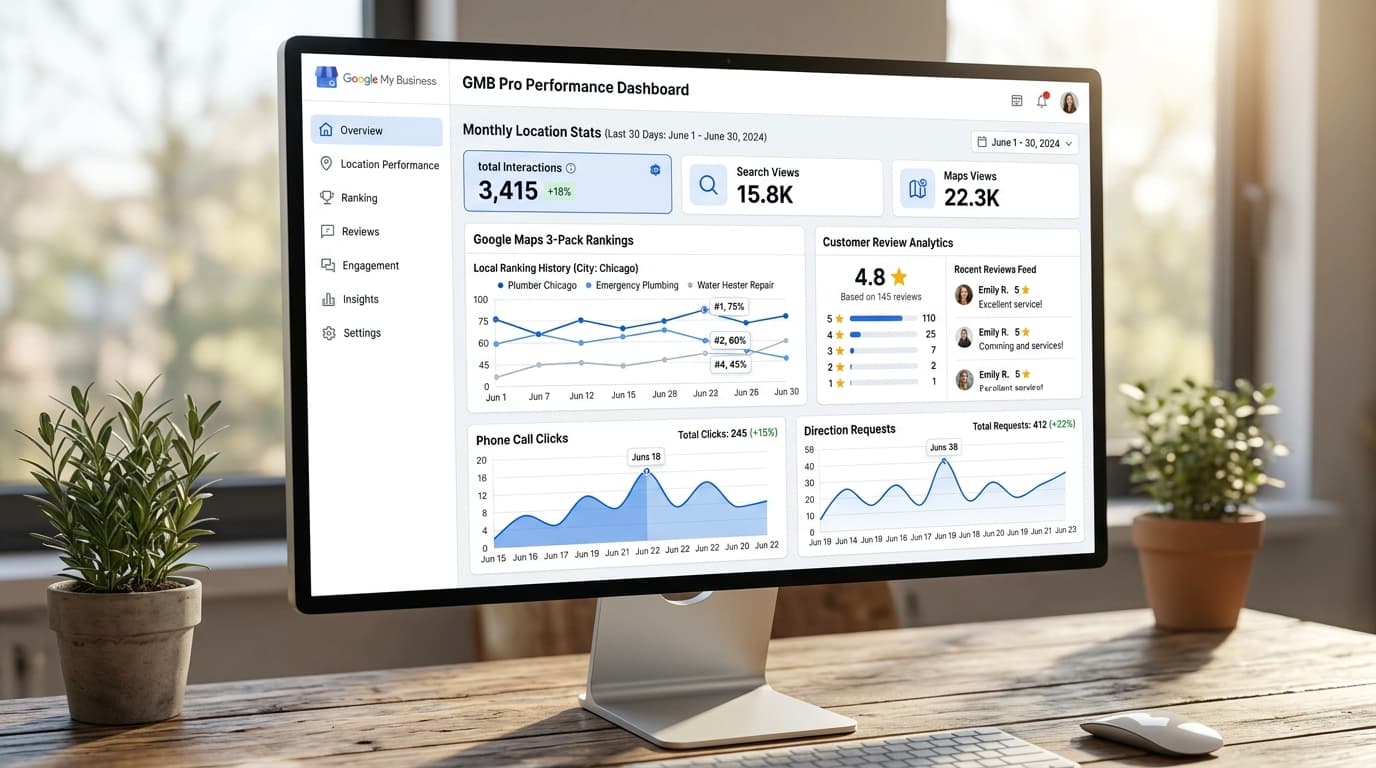 Google My Business Pro Performance Dashboard
