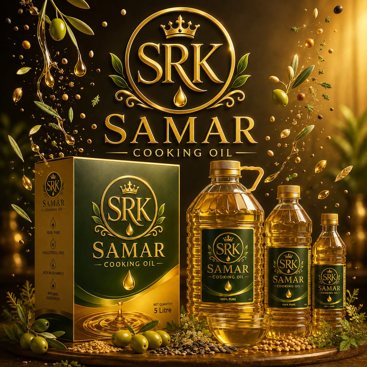 SRK Samar Cooking Oil Packaging Design